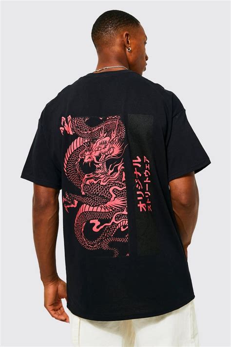 versace t-shirt mit drachen-print|More.